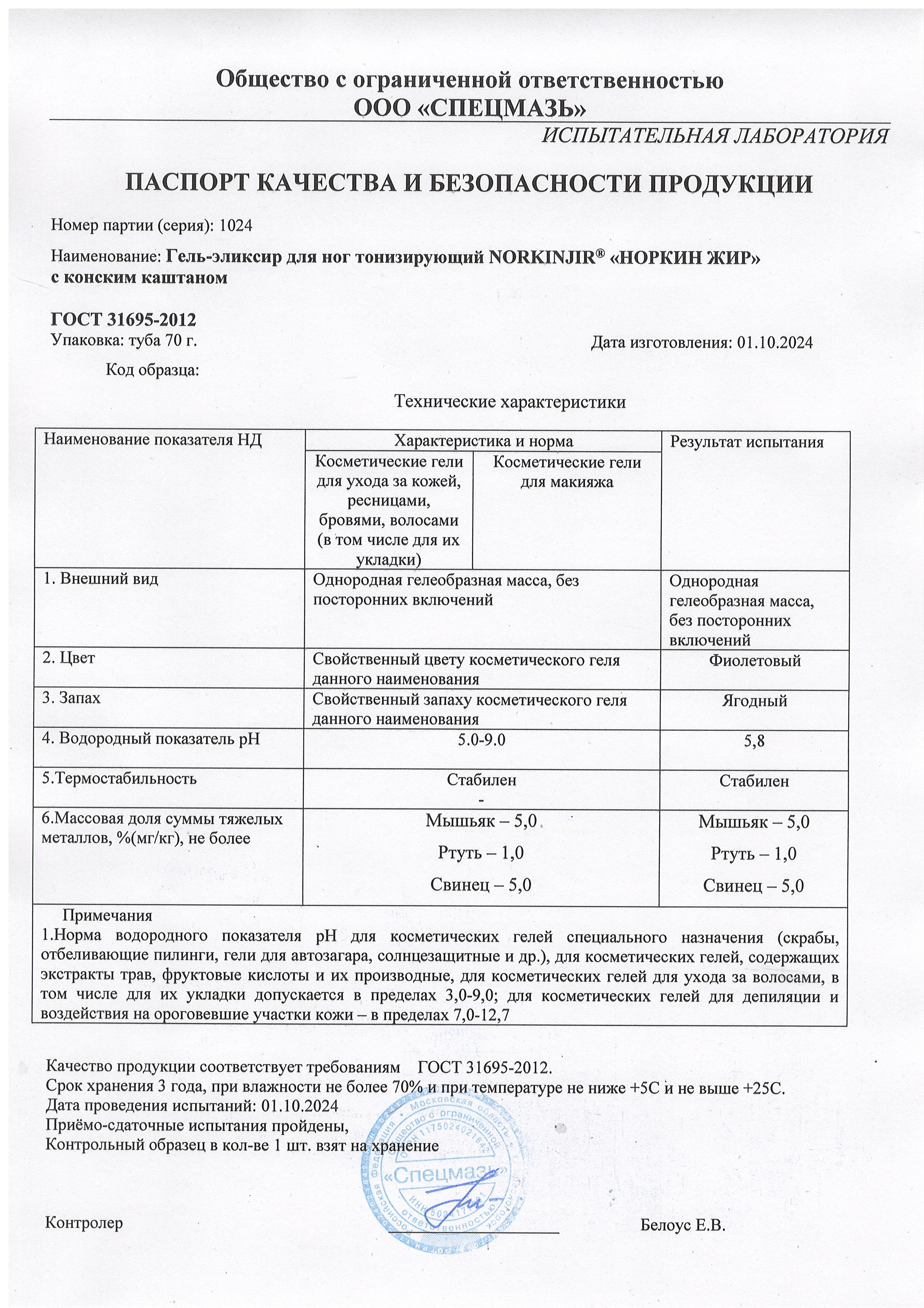 Паспорт №102024